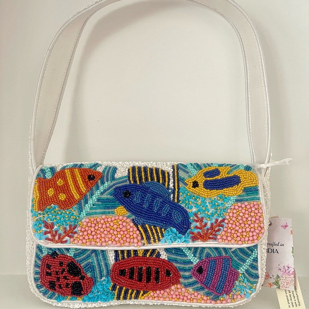 Viral Made in India Colorful Beaded Fish Women's Bag